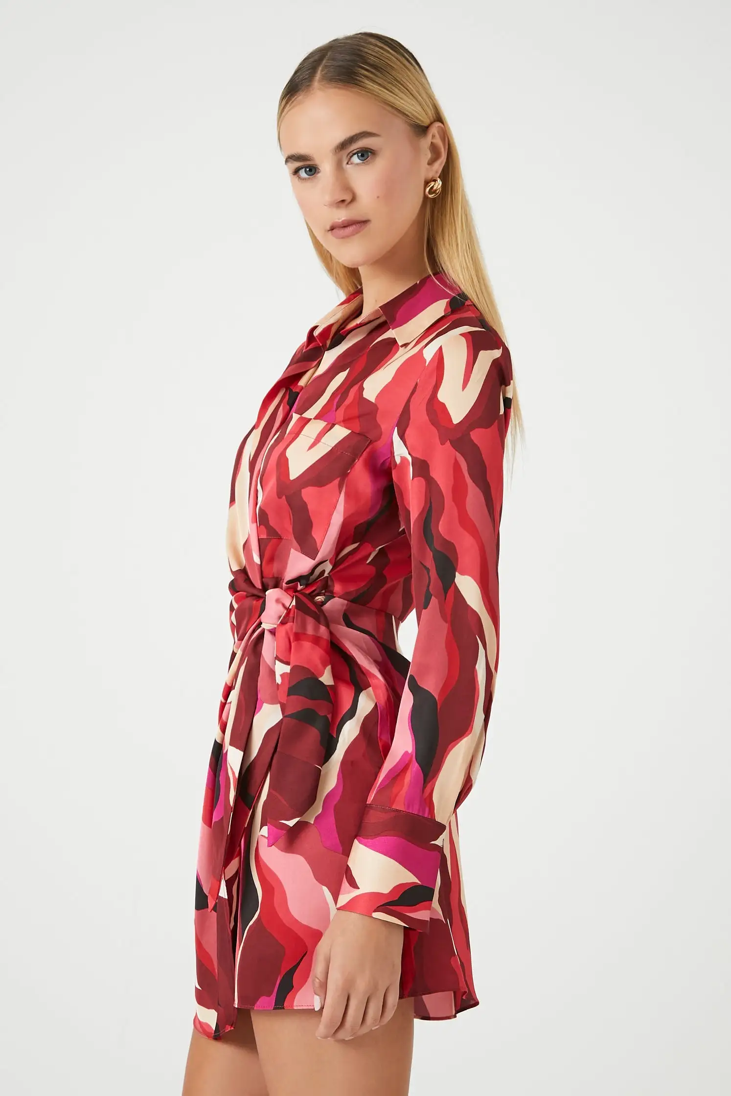 Abstract Print Mini Dress