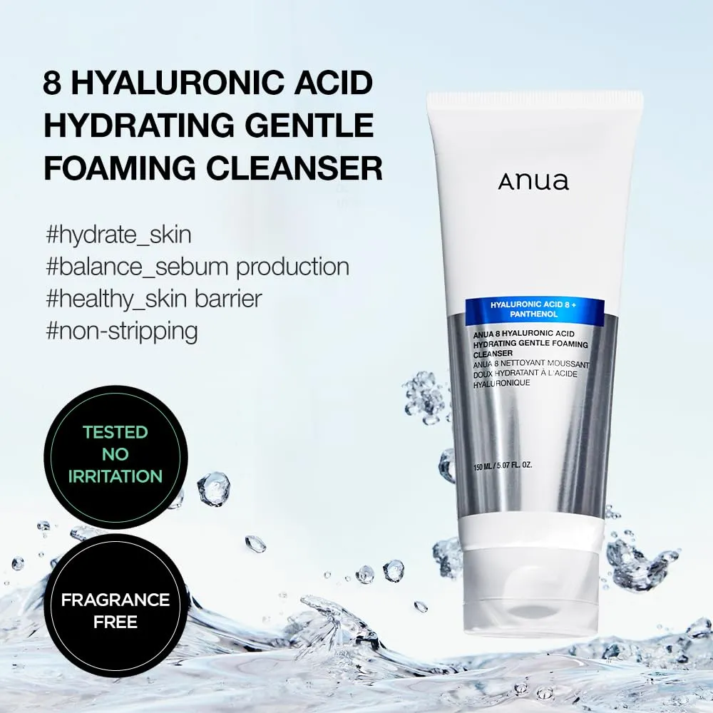 Anua 8 Hyaluronic Acid Hydrating Gentle Foaming Cleanser - 150ML