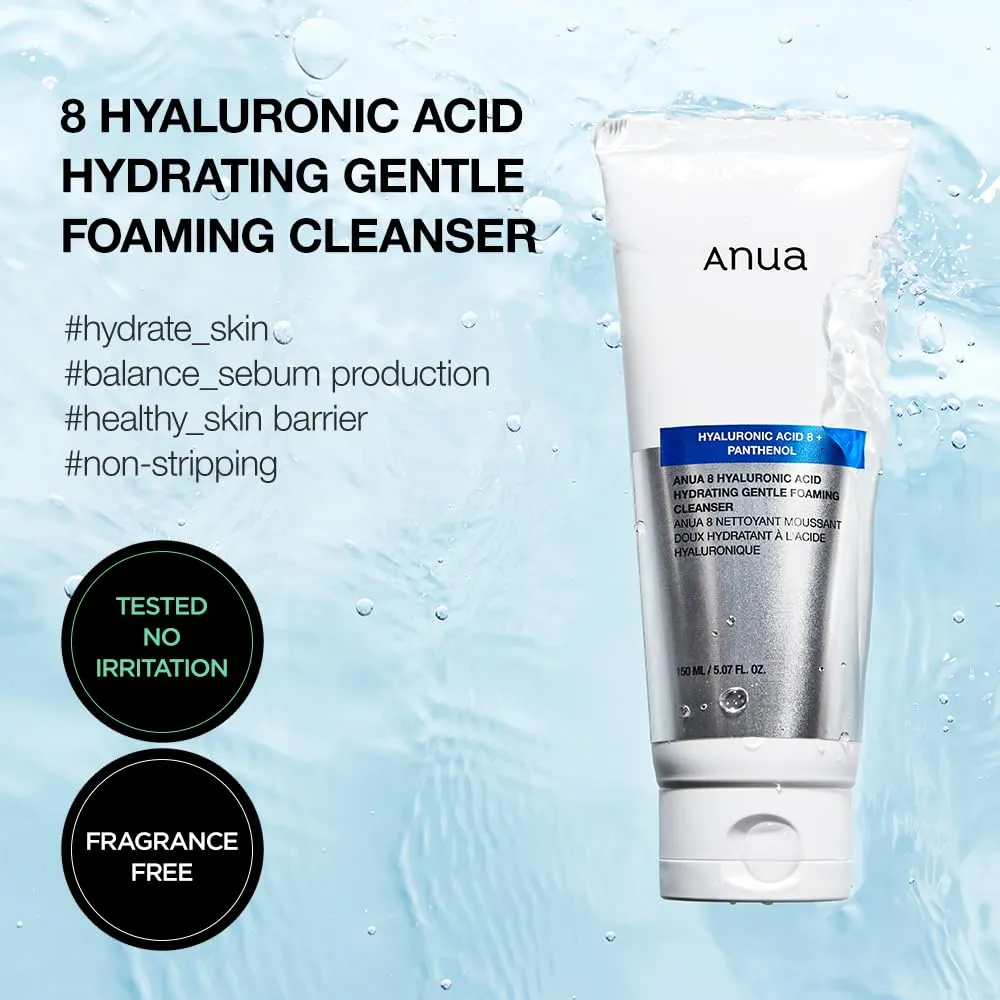 Anua 8 Hyaluronic Acid Hydrating Gentle Foaming Cleanser - 150ML