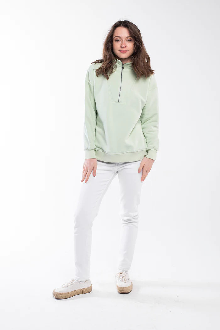 Bee And Alpaca Zipped Neck Sweatshirt