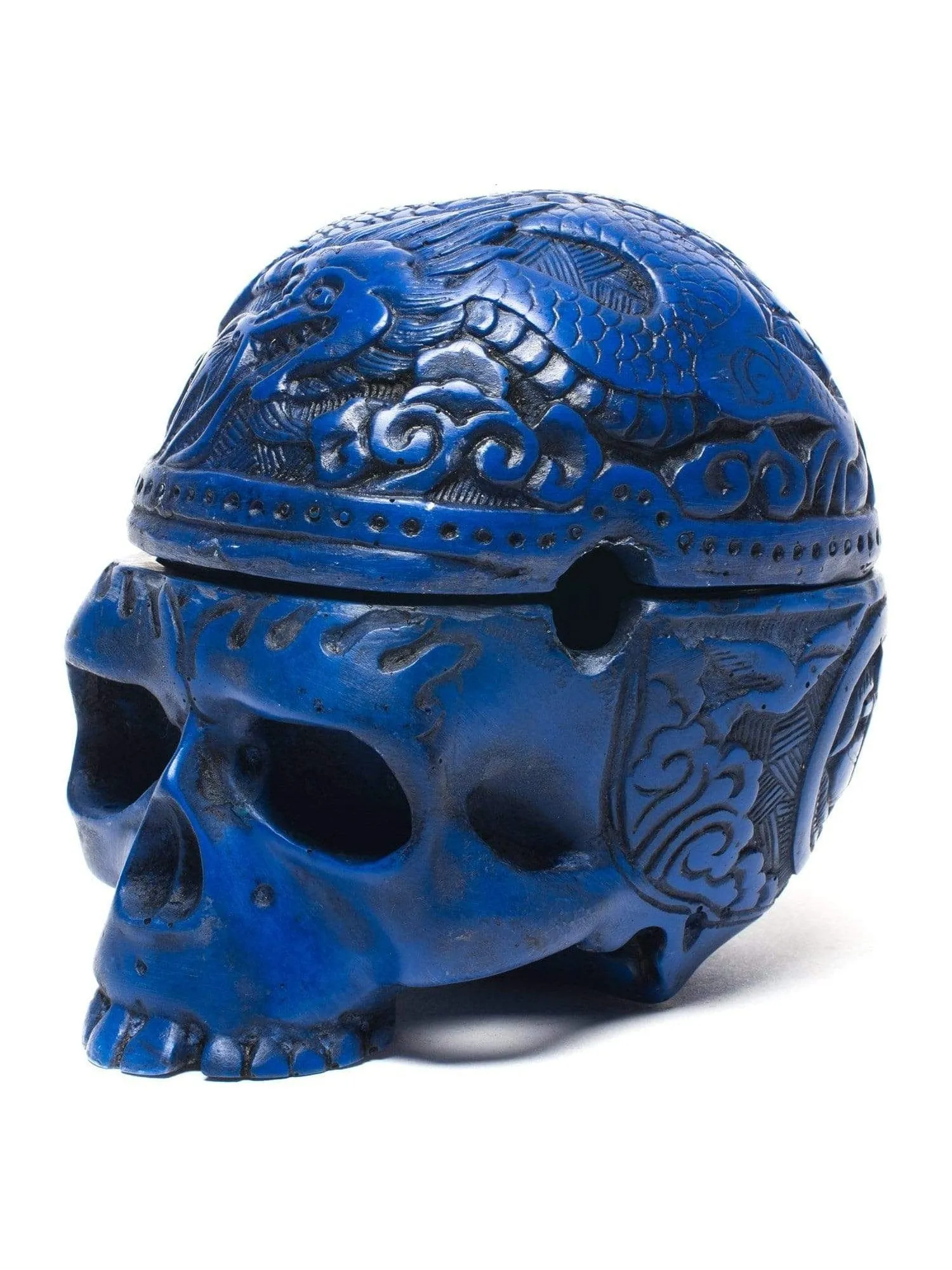 Carved Resin Skull Incense Burner