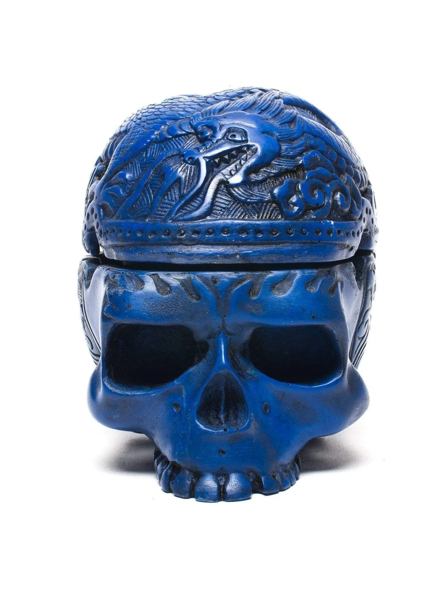 Carved Resin Skull Incense Burner