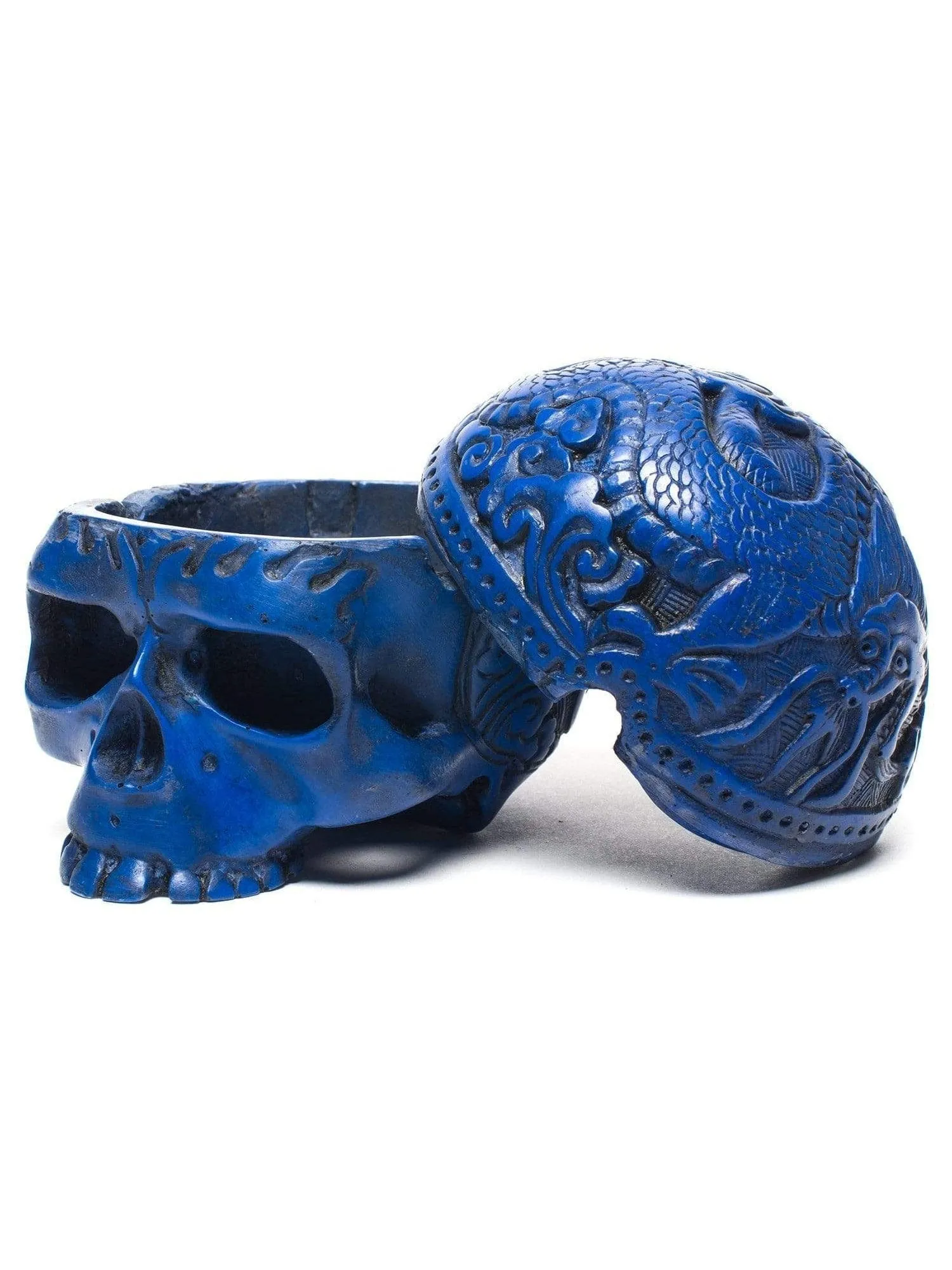 Carved Resin Skull Incense Burner