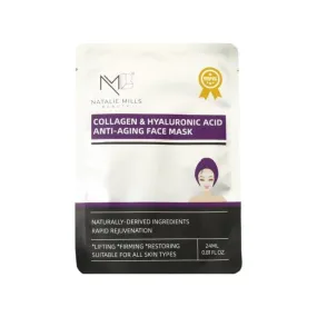 Collagen & Hyaluronic Acid Anti-Aging SILK Face Mask - Single