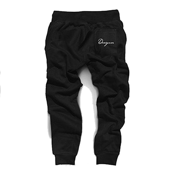 DESIGNER LOGO SWEATPANTS BLACK