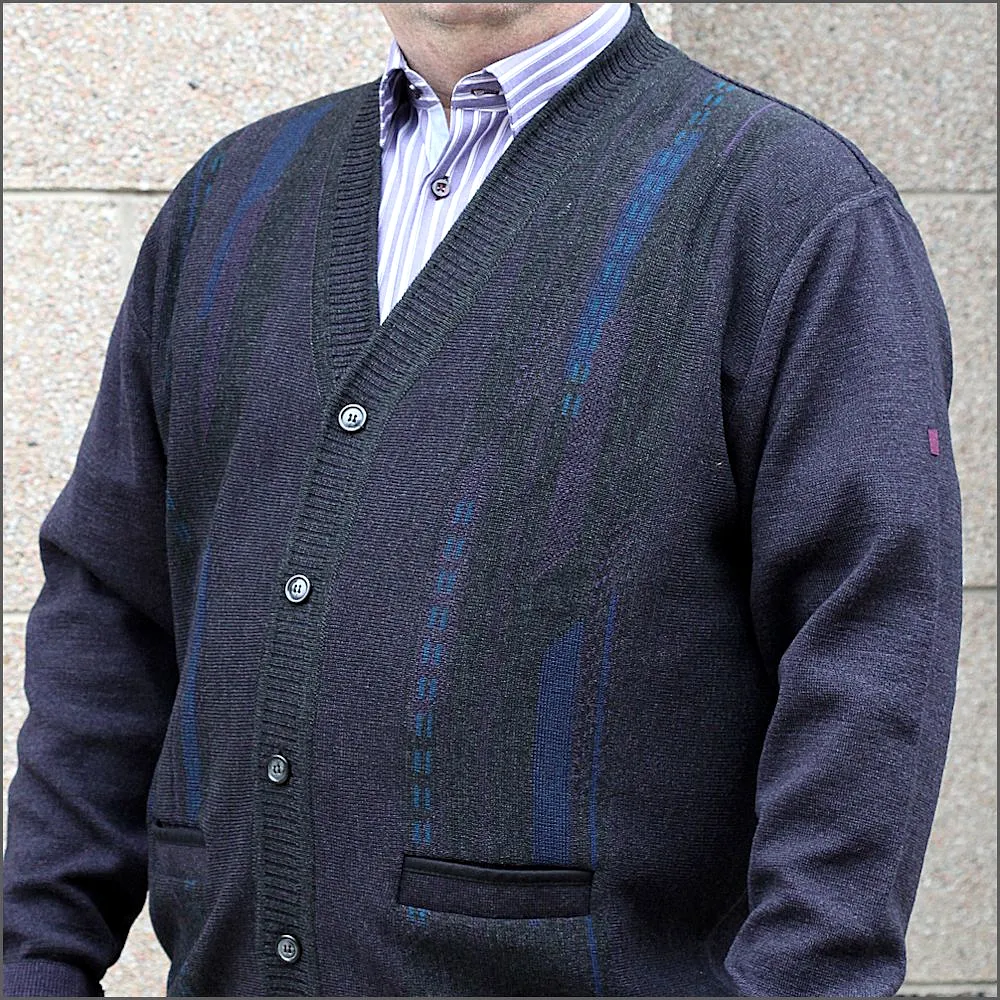 Dg's Charcoal Pattern Cardigan^