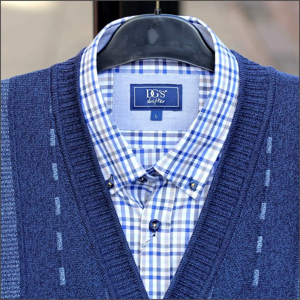 Dg's Dark Blue Pattern Cardigan^