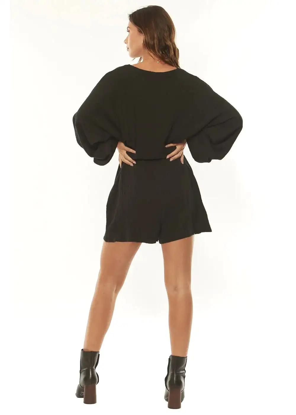 Fae Long Sleeve Woven Romper