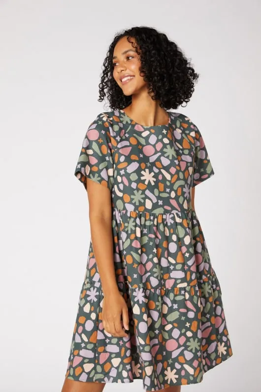 Gentle Geo Smock Dress