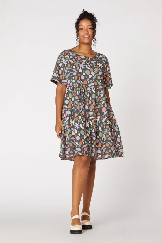 Gentle Geo Smock Dress