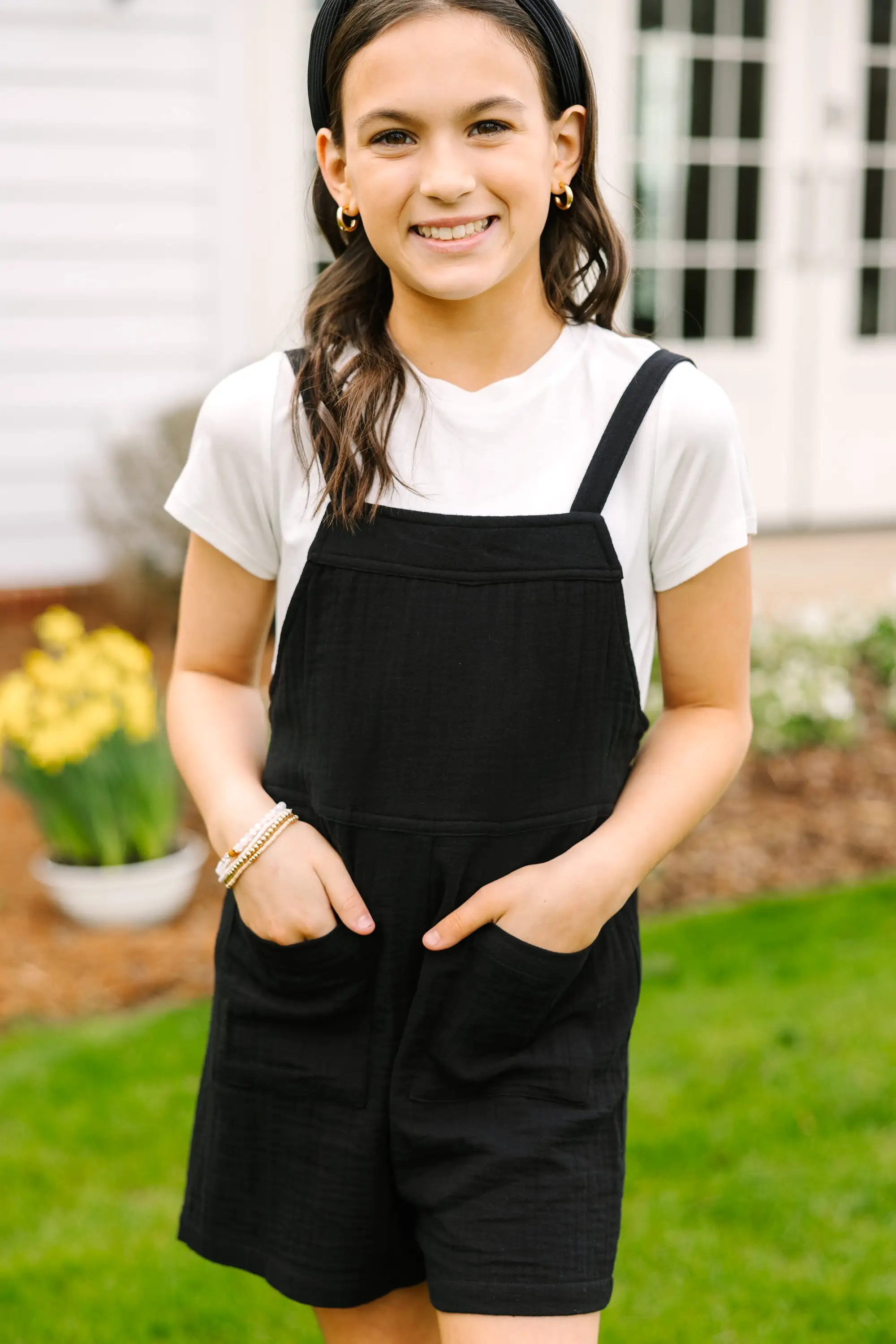 Girls: Let It All Go Black Overalls