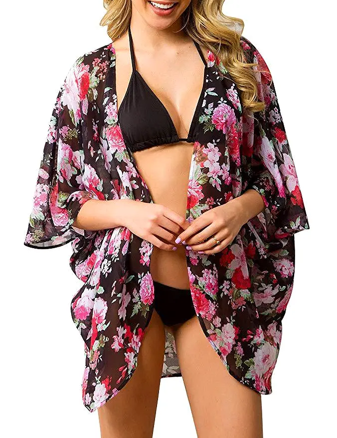 Haute Edition Women's Lightweight Summer Kimono Cover Up Cardigans