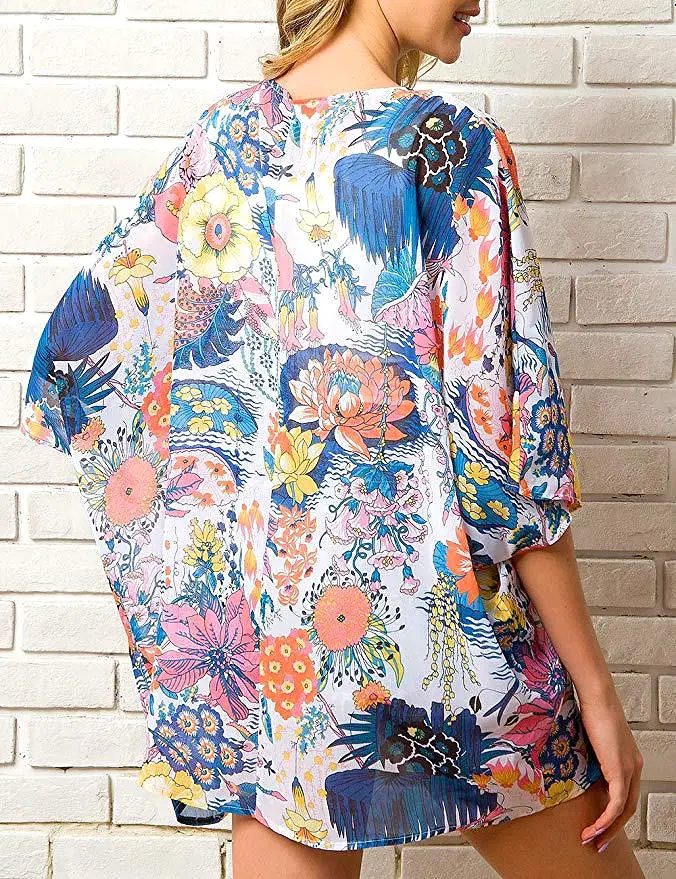 Haute Edition Women's Lightweight Summer Kimono Cover Up Cardigans