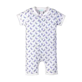 Henley Romper - Blue Crabs