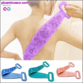 Hot Body Wash Silicone Body Scrubber Belt Double Side Shower