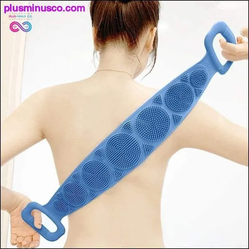 Hot Body Wash Silicone Body Scrubber Belt Double Side Shower