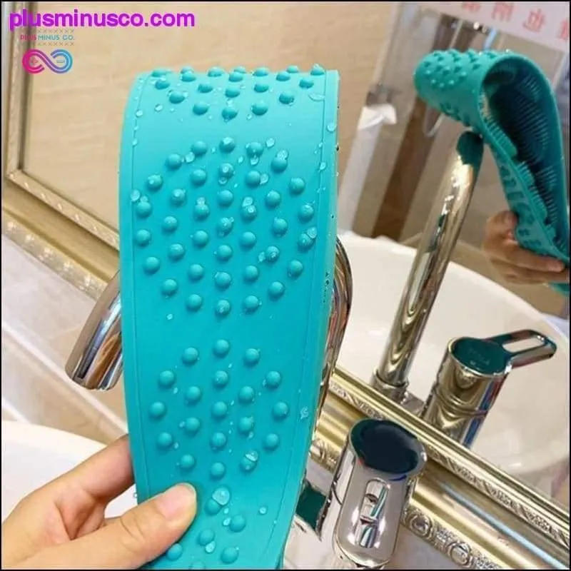 Hot Body Wash Silicone Body Scrubber Belt Double Side Shower