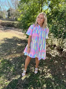 I Give You All Pastel Puff Sleeve Dress