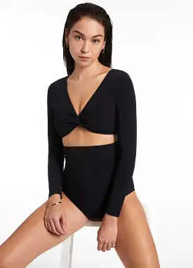 Jetset Twist Front Top - Black