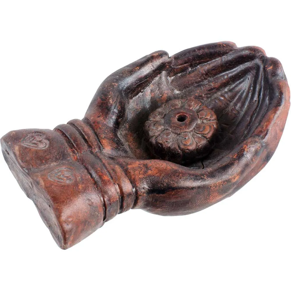 Lotus Flower in Hands Incense Holder