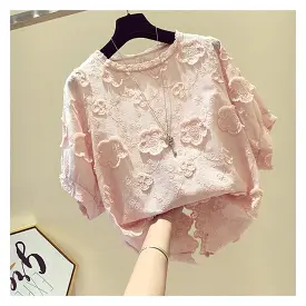 Odeya O-Neck Floral Blouse