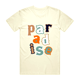 PARADISE LETTERS TEE CREAM