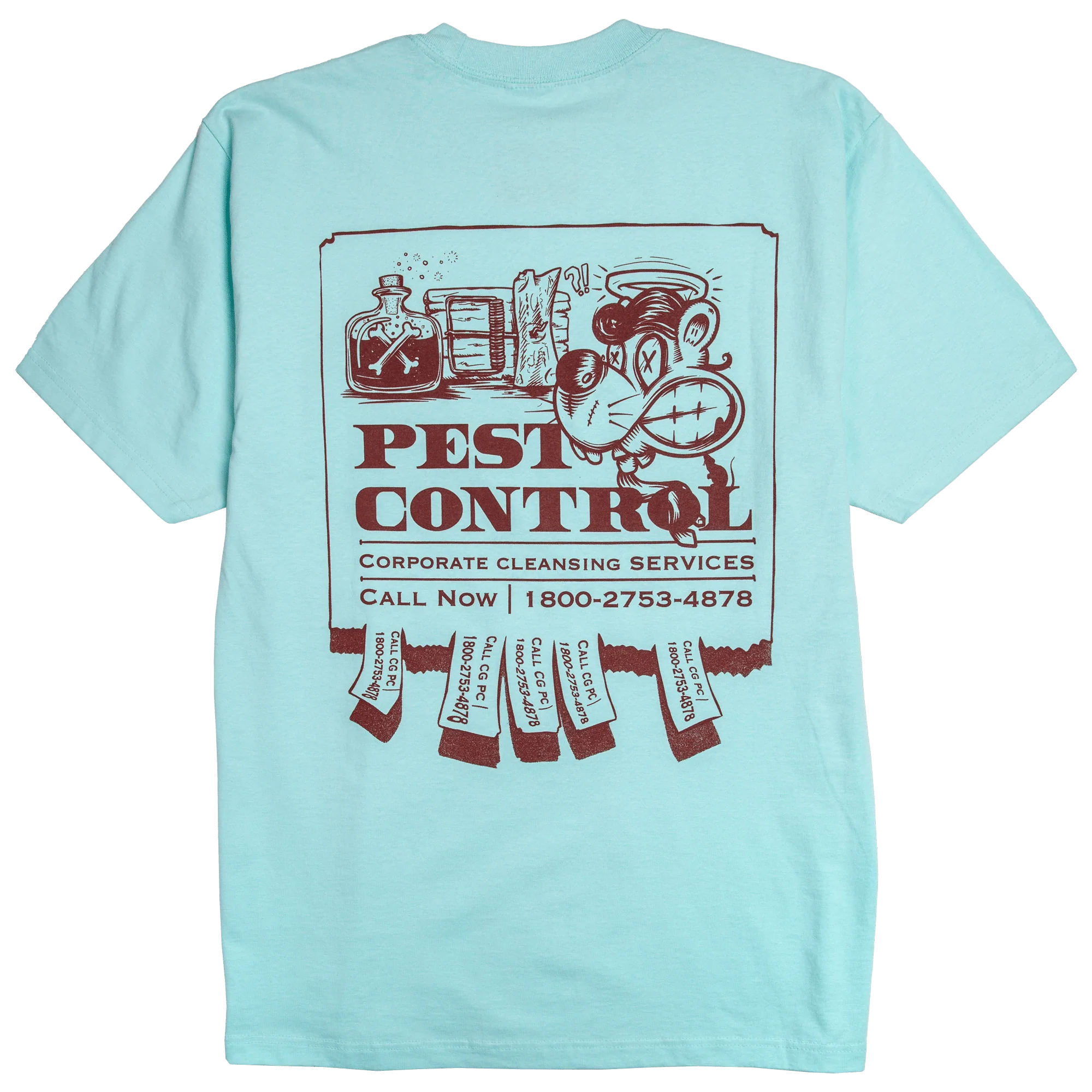 PEST CONTROL TEE BLUE