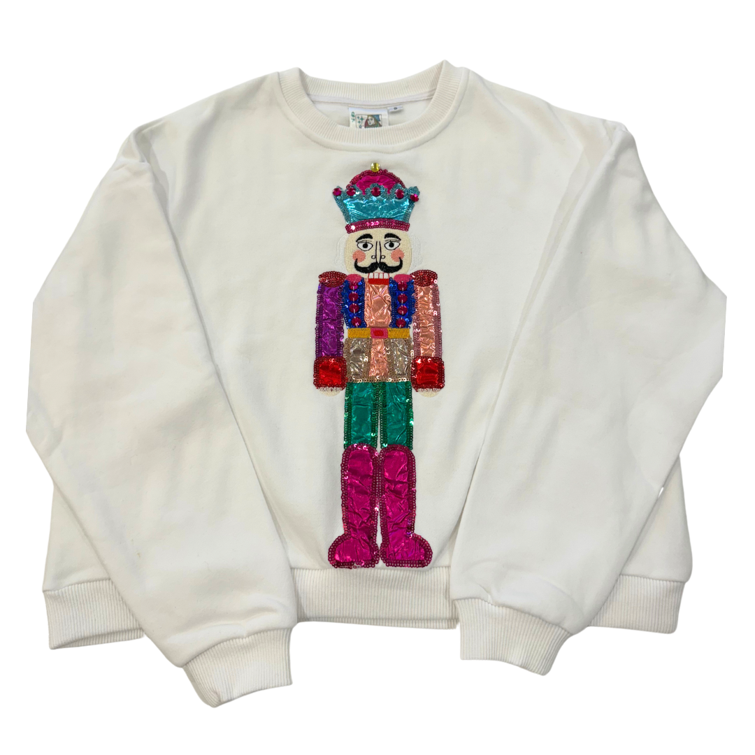 Queen of Sparkles - Kids White Nutcracker Sweatshirt