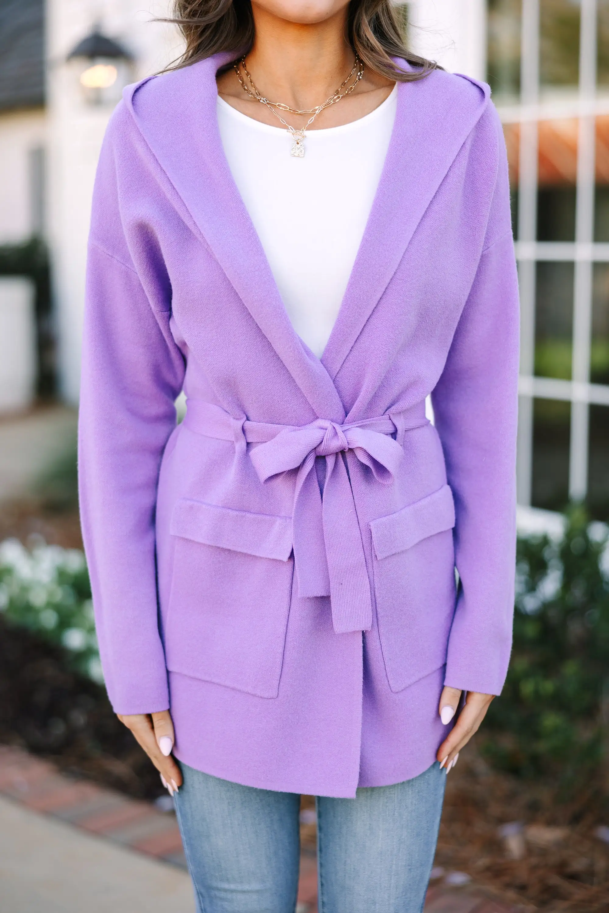 Set Out On Your Own Lavender Purple Cardigan