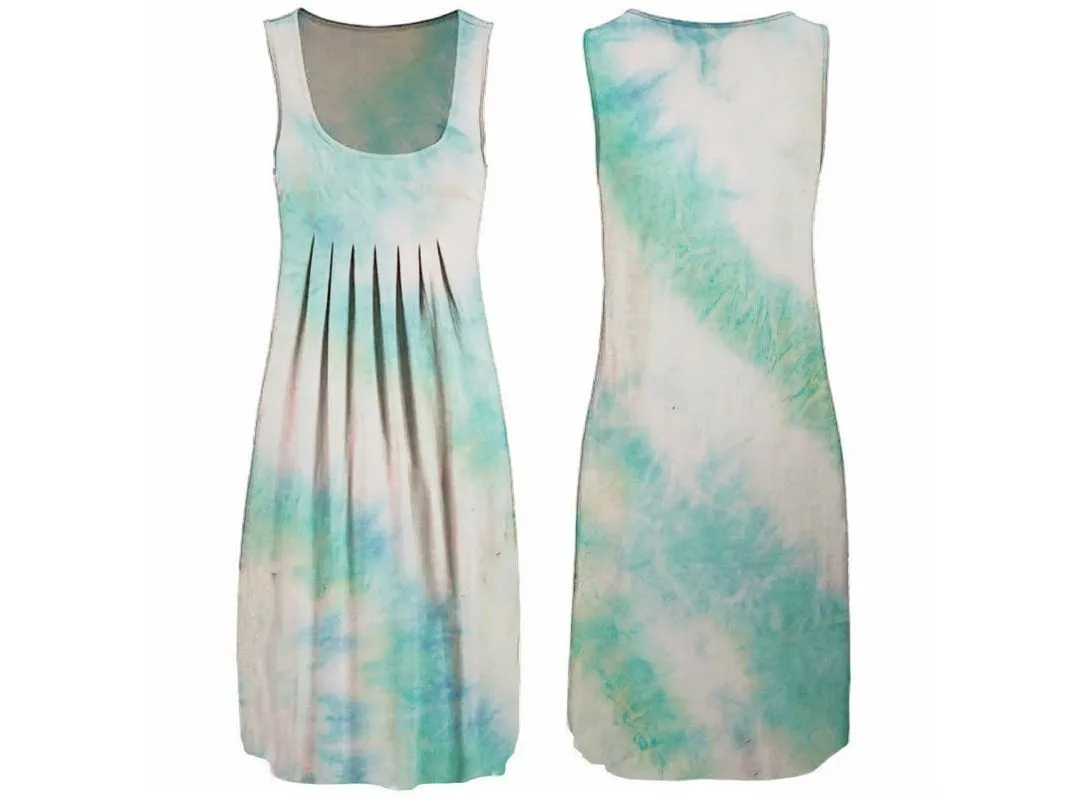 Sexy sleeveless woman dress tie dye print O neck summer dresses for women female loose casual dresses plus size clothing|Dresses