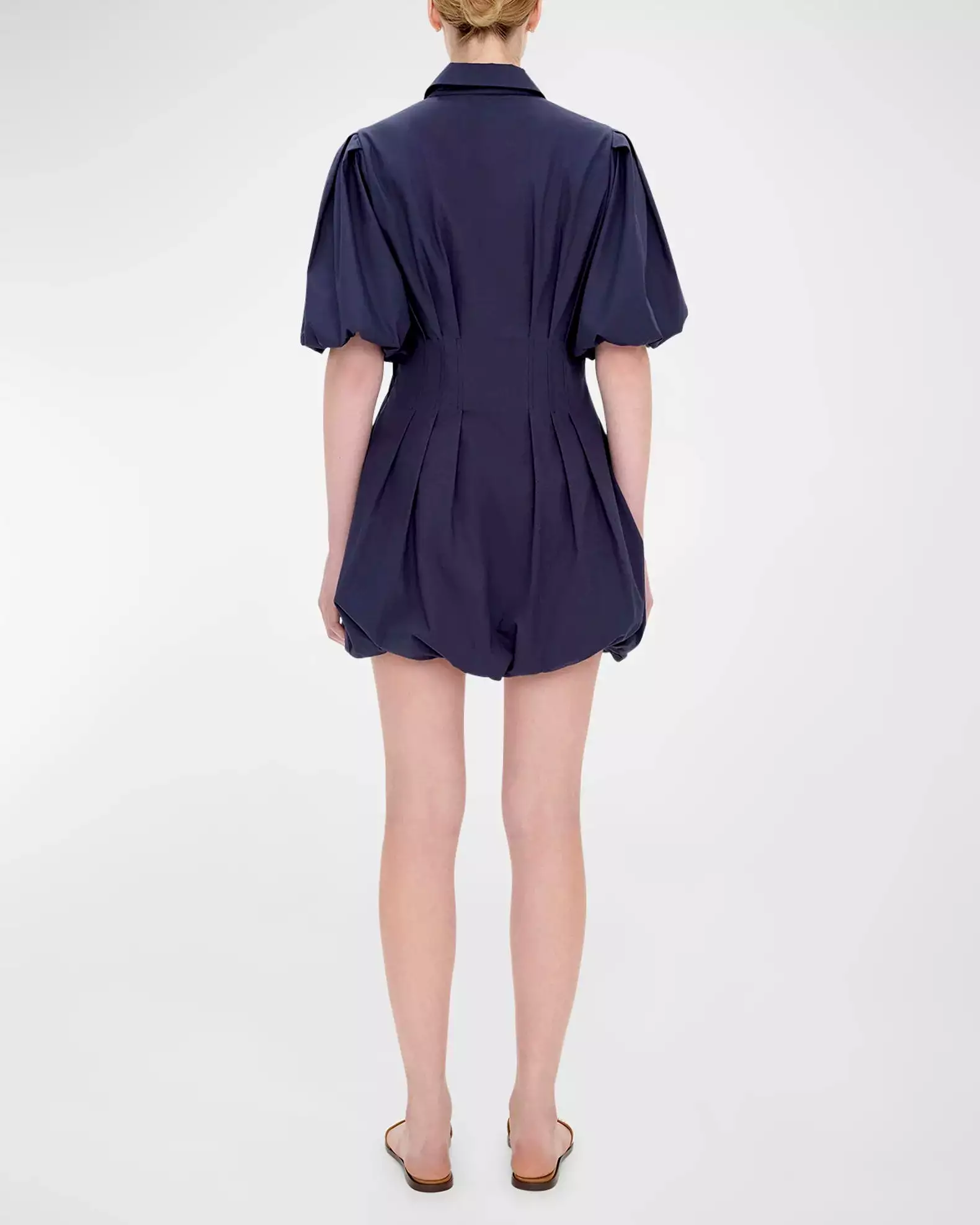 Simkhai Cleo Ballon Mini Dress Midnight