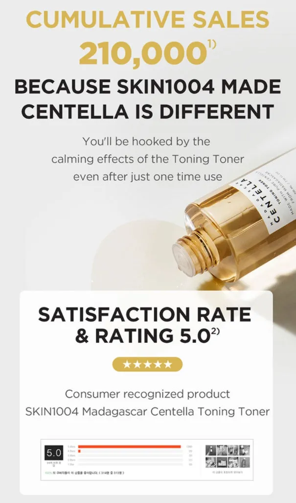 SKIN1004 Madagascar Centella Toning Toner 210ml Sensitive Trouble Skincare Moisture Weakly Acidic PHA Face Exfoliating