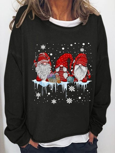 Snowflake Gnome Festive Women's Sweatshirt