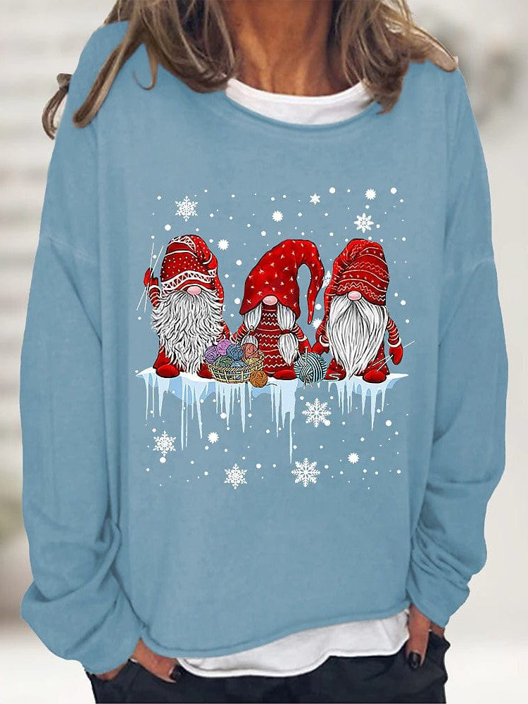 Snowflake Gnome Festive Women's Sweatshirt