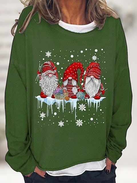 Snowflake Gnome Festive Women's Sweatshirt