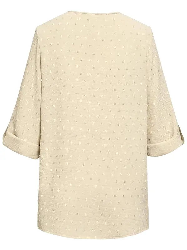 V-Neck Three-Quarter Sleeve Top