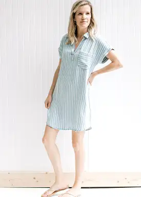 X Chill Blue Stripe Dress