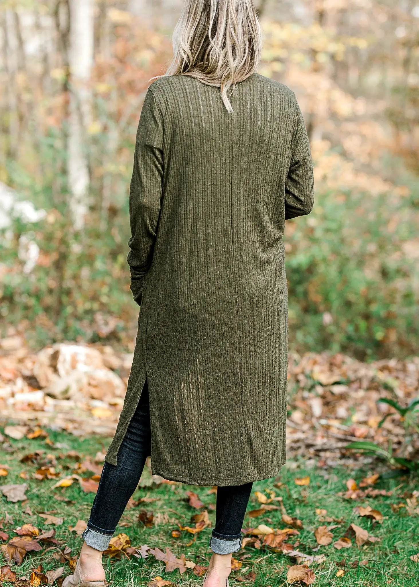 X Deep Olive Cardigan